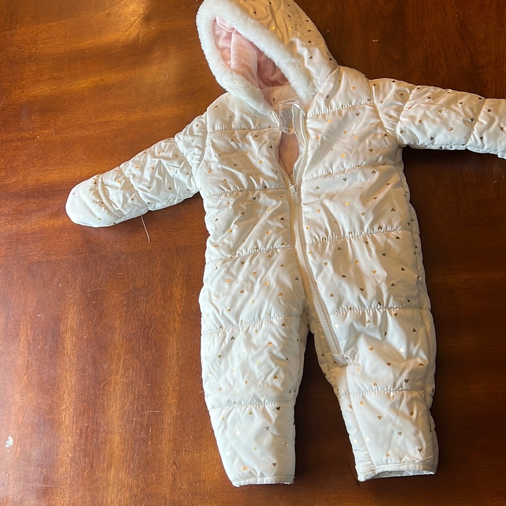 Baby girls snowsuit size 3/6 months